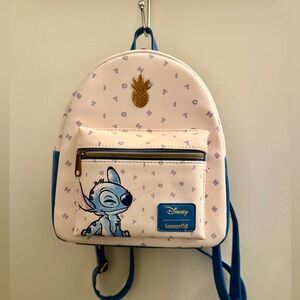 Loungefly Disney Stitch Backpack - White and Blue